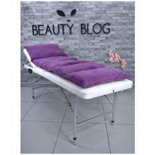 Матрас BEAUTY BLOG на кушетку , складной, для наращивания ресниц, велюр, фиолетовый