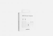 Сетевое зарядное устройство 25W Type-C White + cable 1 шт SAMSUNG