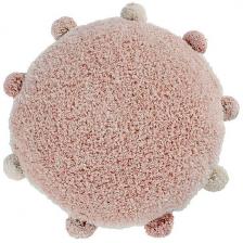 Круглая интерьерная подушка Lorena Canals с помпонами, винтажно нюдовая, 48x48 см, SC-BUB-VNU