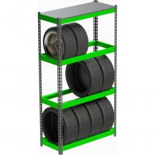 Стеллаж ООО Металекс серия TIRES 2000x1000x500 мм, одна полка SMTI201050