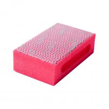 Алмазная губка (притир) Katana применяется для финишной обработки плит из керамики, керамогранита, гранита, камня, стекла. Идеальна для удаления сколов, оставшихся после механической шлифовки.  Эргономичная форма; Технология Swiflex+ и гальванизированная рабочая поверхность обеспечивают повышенную производительность и долговечность; Незаменима для применения в труднодоступных местах.