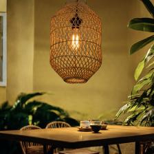 Светильник потолочный из ротанга «Эрвин», 1x120 Вт, Е27, 25x25x40 см
