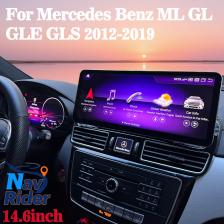 Ультратонкий 14,6-дюймовый для Mercedes Benz ML GL GLE GLS W166 X166 2012-2019 Carplay Автомобильный GPS-навигатор Мультимедийный стереоэкран Android