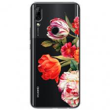 Чехол на Honor 9X / Хонор 9X с принтом Весенний букет, прозрачный