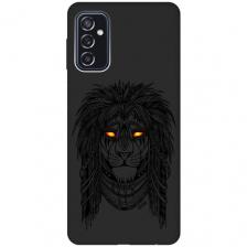 Матовый Soft Touch силиконовый чехол на Samsung Galaxy M52 5G, Самсунг М52 с 3D принтом "Grand Leo" черный