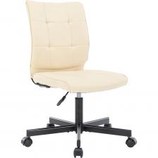 Бежевая экокожа придает интерьеру офиса изысканность, не теряя при этом своей функциональности и долговечностиПоясничная поддержка и механизм качания «Пиастра» обеспечивают комфортное положение тела даже после длительного рабочего дняНемонолитный каркас в сочетании с металлической черной крестовиной гарантирует надежность кресла на долгие годыРолики, оптимизированные для паркета, исключают риск повреждения покрытия