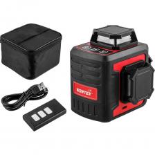 Данная модель линейного нивелира используется для построения трёх плоскостей (360 градусов). Оснащена функцией автоматической настройки и дистанционного управления с помощью пульта. Есть возможность фиксации лучей. Встроенный аккумулятор.