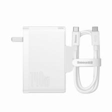 Сетевое зарядное устройство Baseus GaN5 Pro Quick Charger 2C+U 140W CH White (CCGAN140CC)
