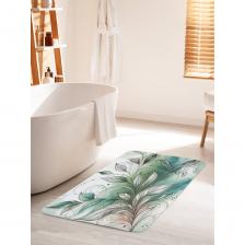 Коврик для ванной противоскользящий станет ярким акцентом для создания домашнего уюта в интерьере вашей ванной комнаты.Половик для ванной, душевой и туалета выполнен из мягкого и приятного материала велсофт (100% полиэстер) с тонкой прослойкой из поролона. Велсофт - мягкий ворс, который обеспечивает комфортное прикосновение при хождении босиком.Основание изделия изготовлено из нетканого материала с антискользящим покрытием, что предотвращает его скольжение по плитке и кафелю.Края прямоугольного коврика надежно обработаны, не распушатся (не деформируется) во время эксплуатации.Быстро высыхает и не теряет своих свойств при длительном контакте с влагой. Аксессуар для ванной мгновенно впитывает влагу, быстро сохнет и не линяет.Универсальное изделие подходит для использования в бассейне, сауне, спальне в качестве прикроватного коврика и как коврик для детей.Уход: стирать при температуре 30-40 градусов, выбирая деликатный режим стирки и отжим не более 800 оборотов. НЕ ОТБЕЛИВАТЬ!В комплект к коврику вы можете подобрать шторку для ванной под брендом JoyArty. Яркость рисунка может отличаться от изображения на сайте. Допустимо отклонение в размерах +- 5 см.