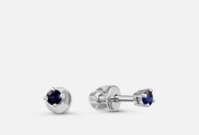 Пусеты золотые Сапфир 2 шт VESNA JEWELRY