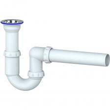 Сифон для тюльпана прямоточный Unicorn литой выпуск 1 1/2" (? 40), нержавеющая чашка, винт 6x85, отвод ?40 Y110