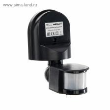 Датчик движения Duwi DD-01, 180°, 1200 Вт, 10-420 с, 5-12 м, 2500 Лк, IP44 , настенный, чёрный