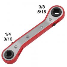 1/4 "3/8" гаечный ключ с храповым механизмом, регулируемый сервисный ключ для холодильного оборудования, 4 размера, клеевое покрытие для компрессора холодильника