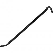 Лом-гвоздодер применяется при строительных и монтажных работах, используется как рычаг для поднятия на небольшую высоту тяжеловесных грузов, а также для удаления гвоздей, вбитых в материал. Лом изготовлен из углеродистой стали марки 65Mn и имеет прямоугольно-овальный профиль, что способствует повышению прочности. Гвоздодёр полностью покрыт специальным антикоррозионным слоем, что увеличивает срок службы.