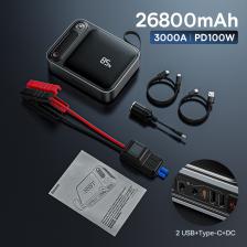 Baseus 3000A Автомобильный стартер Power Bank 26800 мАч Автомобильное пусковое устройство с PD 100 Вт Быстрая зарядка Автомобильное зарядное устройство Booster