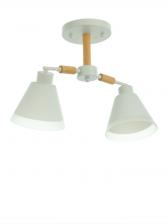 Люстра потолочная BayerLux «Вудли», 2хЕ27, 40 Вт, белый, 45x16x29 см