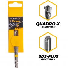 Бур предназначен для ударного сверления отверстий в твердых материалах (армированный бетон, бетон, гранит, камень, кирпич). Основным преимуществом данного бура является возможность сверлить арматуру. Благодаря своей конструкции и специальной заточке, при попадании на арматуру нагрузки распределяются таким образом, что позволяет буру пройти арматуру без заклинивания. Бур имеет проточки ведущие от каждого резца в компрессионную спираль, в совокупности наиболее эффективно отводящие шлам. Бур изготовлен из высокоуглеродистой стали, что повышает прочность и долговечность инструмента. Также бур имеет твердосплавные YG8С резцы, которые делают бур устойчивым к разрушениям. Предназначен для ударных дрелей и перфораторов с типом крепления SDS-plus. Центрирующее острие обеспечивает точность позиционирования. Бур по железобетону SDS-plus Quadro-X RAGE Furious в отличии от стандартных буров Quadro-X подходит для сверления арматуры за счет улучшенного карбидного наконечника с специальными углами заточки. Характеристики: Материал бура: конструкционная сталь 40Cr Материал наконечника: карбидный сплав YG8C Совместимость: с перфораторами и ударными дрелями, имеющими тип патрона SDS+. ВНИМАНИЕ! Сверление арматуры производится в безударном режиме!
