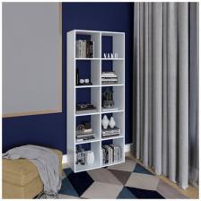 Стеллаж в стиле Лофт модель Марти 10 Белый (ШхВхГ) 68.6х159,6х30 см.