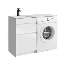 AQWELLA Подвесная тумба для ванной Duet для раковины 37604526 правая 53 см белая DU01052NКоллекция Duet представляет собой готовое решение для ванных комнат, когда нужно совместить стиральную машину и тумбу с умывальником. Серия включают в себя стильные и функциональные напольные и подвесные тумбы, которые помогут сделать ванную комнату более удобной и организованной. Напольные тумбы хороши тем, что дают больше места для хранения моющих средств, полотенец и других предметов, а подвесные тумбы создают ощущение легкости и простора"Duet" тумба под умывальник, цвет белый, DU01052N Внимание! Раковина и смеситель не входят в комплектацию.