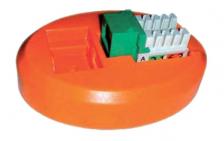 Hyperline Площадка для заделки модулей Keystone Jack серии KJ2, 80х60 мм, цвет оранжевый [KJ2-PS-OR]