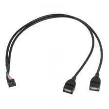 Материнская плата 15 см, 30 см, 50 см, 9-контактный поворот, USB2.0, два удлинительных кабеля, основной плата, гнездовой разъем для двух USB 2,0, Переходный кабель