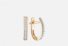 Серьги Золотые Бриллиант 2 шт VESNA JEWELRY
