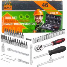 Набор инструментов от бренда ISMA — незаменимый комплект для автомобилистов, механиков и мастеров всех уровней.Многофункциональность: Набор подходит для ремонта автомобиля, мотоцикла, велосипеда, а также для решения бытовых задач. Включает различные ключи, головки, трещотки и съемники, чтобы выполнить любые ремонтные работы.Компактность и удобство хранения: Инструменты аккуратно складываются в прочный кейс, который легко взять с собой. Это удобное решение для хранения и организации.Универсальность: Набор подходит как для домашнего ремонта, так и для профессионального использования. Он отражает потребности автовладельцев, владельцев мотоциклов и велолюбителей.Советы по использованию:Для автомобиля: Воспользуйтесь ключами с трещоткой и головками для замены колес, ремонта двигателя или установки дополнительного оборудования.Для дома: Набор пригодится для сборки мебели, ремонта сантехники или выполнения мелких бытовых работ.Для мотоцикла или велосипеда: Компактные инструменты помогут вам быстро настроить или отремонтировать технику на месте.Этот набор инструментов от ISMA — ваш надежный помощник в любых ремонтных задачах!
