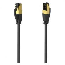 Сетевой кабель LAN Hama CAT8 патч-корд S/FTP, скорость до 40 Гбит/с, 5 м, чёрный 200694