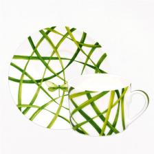 Taitu Фарфоровая чайная пара 230 мл Life in Green (12-13-2)