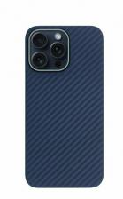 Чехол карбоновый LuxoLife для iPhone 15 (Фиолетовый)