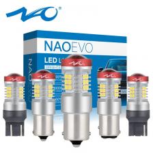 NAO P21W Светодиодная Автомобильная Лампа BA15S T20 W21 1300LM Универсальная Подходит Для Автомобильных Фар Задние Фонари 115...