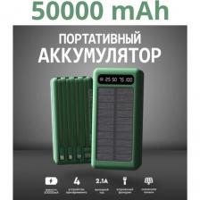 Внешний аккумулятор 50000 mAh для телефона aйфона iphone android windows / зарядное устройство повербанк / power bank с солнечной батареей