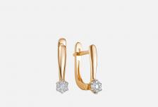 Серьги Золотые Бриллиант 2 шт VESNA JEWELRY