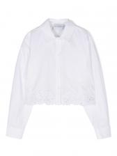 Рубашка с английской вышивкой Ermanno Scervino Junior, белый