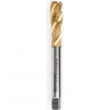 Машинный метчик GSR DIN376 С/RSP35 HSSE-TiN Silver представляет собой качественный металлорежущий инструмент, при помощи которого можно быстро прорезать резьбу в сталях различной твердости. Инструмент обладает несколькими зонами резки и отвода стружки, что упрощает резку и снижает риск брака. Удобно монтировать в держатели. Выдерживает термическую нагрузку.Материал обработки: стали и легированные сплавы до 1200 Н / мм2; нержавеющие стали до 1000 Н / мм2; VA-стали, INOX, V2A, V4A; чугун с пластинчатым графитом (GG) и с шаровидным графитом (GGG) до 1000 Н /мм2; серый чугун; чистый титан и титановые сплавы до 900 Н / мм2; чистый никель и никелевые сплавы до 900 Н / мм2; все алюминиевые сплавы; медь, медные сплавы и латуньDIN 371 / DIN 376 = Немецкий институт по стандартизацииC/RSP35° = 2-3 витков заборная часть (со спиральной канавкой)M = размер в мм для метрических ISO2-резьб в соответствии с DIN 136H = класс точности по DIN 802, часть 1HSSE TiN = быстрорежущая сталь группы сплавов HSSE c содержанием кобальта, c покрытием нитрид титанаНаправление резьбы правоеВид отверстия глухоеTin - покрытие нитрид титана. Нанесение осуществляется по методу CVD (chemical vapour depsoition). Высокая твердость, высокая прочность сцепления и высокая термостойкость - результаты покрытия инструмента. Снижение коэффициента трения и залипания материала на режущих кромках