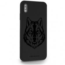 Черный силиконовый чехол MustHaveCase для iPhone XS Max Волк для Айфон 10С Макс