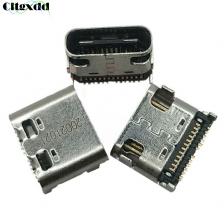 Гнездовой разъем Micro USB Type-C, 10 шт., 24 контакта, Женский Разъем для Lenovo YT-X703F X703 X703L YOGA Tab 3 Plus, зарядный порт для планшета