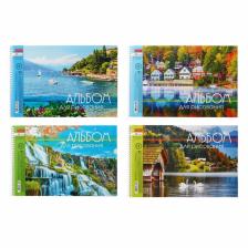 Альбом для рисования Hatber «Очарование природы» А4, 48 листов, на гребне, плотность листов 100 г/м?, обложка из мелованного картона, тиснение, МИК?...