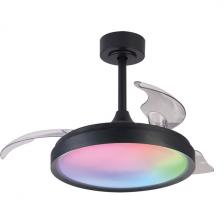 Люстра потолочная с пультом диаметром 45 см вентилятор RGB LED с ПДУ Mantra Siberia 8761