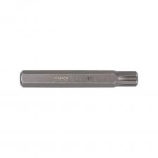 Бита RIBE — сменная насадка для шуруповёртов и ручного инструмента, предназначенная для работы с крепежными соединениями, требующими точной посадки и надёжного сцепления. Изделие представляет собой прочный шестигранный стержень, на одном конце которого расположен профиль RIBE (Райб) — типичный для европейского автопрома и сложных механических конструкций. Обратная сторона оснащена стандартным хвостовиком для установки в патрон шуруповёрта, трещотки или адаптера ручного инструмента. Биты этого типа широко применяются при обслуживании автомобильных узлов, электрооборудования и других механизмов, где используются специальные винты или болты под профиль RIBE.