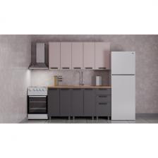 ГК Аленушка 1,6м Магнолия Кашемир/Сталь, черный (без столешницы)