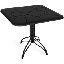 Стол SHT-TU25/TT30 83/83 черный муар/черный Sheffilton SHT-TU25 2901722101 (квадратная столешница, 4 ножки)