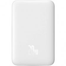 Внешний магнитный беспроводной аккумулятор BASEUS Magnetic Mini, 10000 mAh, 20W Белый, (PPCX070002)