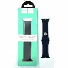 Ремешок для Apple Watch 42/44/45/49mm HOCO WA01 Flexible series classic sports силикон темно-синий (deep blue)