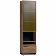 Шкаф для посуды Nature 13, 560x416x2116 мм, цвет дуб табачный craft/чёрный