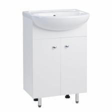 Комплект мебели «Альтерна»: Тумба «Вега 55» с раковиной "Уют-550", 575x495x850 мм, цвет белый