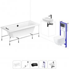 Комплексное предложение для обустройства ванной комнаты. Каждый элемент набора продуман и отвечает лучшим сантехническим решениям для ежедневного комфорта, максимальной гигиены и гарантирует надежный и безопасный монтаж. ВАННА ИЗ ЛИТЬЕВОГО АКРИЛА ОТ LAVINIA BOHO Акриловая ванна Evan производится в стандартных размерах 170*75, 180*80 см и в XL-формате: 190*90 и 200*90 см. Просторная купель, удобные пологие спинки и смещенный в центр ванны слив позволяют максимально комфортно расположиться в купели людям разного роста, телосложения или вдвоем. На широких торцевых бортиках можно размещать часто используемые средства гигиены. Усиленный армированный корпус отлично сохраняет форму и не деформируется при нагрузках и наполнении чаши горячей водой. ПРОЧНЫЙ КАРКАС ИЗ СТАЛИ Ванна монтируется на усиленный стальной каркас и стабилизируется креплениями к стене. Конструкция надежно фиксирует чашу и равномерно распределяет динамическую нагрузку до 500 кг. Регулировка опор по высоте нивелирует перепады уровня пола на различных поверхностях. СИФОН С ПОВЫШЕННОЙ ФУНКЦИОНАЛЬНОСТЬЮ Автоматический слив-перелив Useful Extras от Wellsee с донным клапаном click-clack и съемной накладкой на перелив изготовлен из полипропилена повышенной прочности. Накладка на перелив и крышка донного клапана выполнены из латуни. Функция верхней очистки позволяет с легкостью устранять возможные засоры, а плоский гидрозатвор служит барьером для неприятных канализационных газов и занимает минимум места под ванной. ПОДГОЛОВНИК НА САМОКЛЕЯЩЕЙСЯ ЛЕНТЕ Подголовник на ванну от Wellsee из вспененного полиуретана с гелевой структурой гипоаллергенен и безопасен для здоровья человека. Благодаря волнообразной форме и высокой эластичности подушка мгновенно адаптируется к изгибам тела, равномерно распределяет нагрузку в шейно-воротниковой зоне. Поверхность изделия не впитывает влагу и запахи, что гарантирует высокий уровень гигиены и износостойкость при продолжительном контакте с водой. ПОДВЕСНОЙ УНИТАЗ LAVINIA BOHO СО 100% ОТКРЫТЫМ КРАЕМ Безободковая чаша One из санфарфора со скрытым креплением обладает повышенной прочностью и износостойкостью, не скапливает грязь и сокращает рост бактерий. Стенки качественно омываются с первого смыва без брызг, что обеспечивает 100% гигиеничность и простоту в уходе за изделием. При мощном каскадном смыве выделения сразу попадают в воду и блокируются жидкостью, минимизируя распространение неприятных запахов. Сиденье с крышкой из дюропласта со встроенными в петли демпферами опускаются мягко и бесшумно. Установить или снять конструкцию можно всего за несколько секунд одним нажатием. Изделие выдерживает нагрузку до 400 кг и имеет более 100.000 циклов открывания/закрывания. УНИВЕРСАЛЬНАЯ ИНСТАЛЛЯЦИЯ С БЕСШОВНЫМ БАЧКОМ Инсталляционная система Lavinia Boho Relfix с универсальным креплением позволяет производить не только стандартный «прямой» монтаж рамы к стене, но и осуществлять «поворотный» монтаж, вплоть до установки в угол помещения. Цельнолитой бачок системы изготовлен из долговечного полимерного материала HDPE и изолирован от конденсационной влаги. Все соединительные элементы бачка для подключения инсталляции к трубопроводу изготовлены из латуни. ДИСПЕНСЕР ДЛЯ ДЕЗОДОРАЦИИ Дозатор для дезинфицирующих средств поддерживает гигиену унитаза и аромат свежести в туалетной комнате. При каждом смыве с водой поступает одинаковое количество дезинфицирующего средства, которое равномерно распределяется по чаше унитаза. УЛЬТРАТОНКАЯ КЛАВИША СМЫВА Клавиша изготовлена из высококачественного пластика с антибактериальным покрытием SanitiZed и легко очищается от загрязнений. Механизм активации смыва рассчитан на 200.000 циклов (или 15 лет бесперебойной работы). ЗВУКОИЗОЛЯЦИОННАЯ ПАНЕЛЬ Шумоизоляционная пластина Lavinia Boho RelFix снижает шум воды, сливаемой из бачка инсталляционной системы. Дополнительно панель служит амортизирующей прослойкой между керамикой и плиткой и защищает поверхности от повреждений. УМЫВАЛЬНАЯ ЗОНА С КЕРАМИЧЕСКОЙ РАКОВИНОЙ LAVINIA BOHO Готовое дизайнерское решение умывальной зоны в едином стиле включает: — накладную тонкостенную раковину