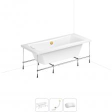 СОВЕРШЕНСТВО И ПРАКТИЧНОСТЬ В КАЖДОЙ ДЕТАЛИ Прямоугольная ванна Evan производится в классических размерах 170*75, 180*80 см и в увеличенных XL-размерах: 190*90 и 200*90 см. Просторная купель, удобные пологие спинки и смещенный в центр ванны слив позволяют максимально комфортно расположиться и принимать водные процедуры вдвоем. Широкие торцевые бортики ванны позволяют с легкостью разместить часто используемые предметы гигиены. Армированные стенки и дно ванны способны выдержать значительную нагрузку, что подтверждено в ходе многочисленных испытаний. АКРИЛОВОЕ СТЕКЛО И ЭКОЛОГИЧЕСКИ ЧИСТЫЕ МАТЕРИАЛЫ Технология изготовления акриловых ванн Lavinia Boho основана на использовании высокопрочного 4 мм цельного листа полиметилметакрилата (ПММА), который изготавливают на абсолютно ровной зеркальной поверхности и нагревают до температуры 170 °С. Далее эластичный лист помещают в вакуум-формовочное оборудование и под большим давлением заполняют матрицу будущей ванны: без образования пузырьков, пустот, искривлений или трещин. Для придания ударной вязкости и максимальной прочности конструкции по всему основанию купели закладывается усиленная плита ДСтП, а внешняя сторона ванны покрывается смесью полимера с отвердителем и ровингом. После отверждения при температуре 80-90 °С в ванне высверливают отверстия для слива-перелива. Каждое изделие проходит многоступенчатую проверку качества на геометрию и надежность. ВИДИМЫЕ ПРЕИМУЩЕСТВА ВАНН ИЗ 100% ЛИТЬЕВОГО АКРИЛА Ванны изготовлены из однородного литьевого акрила и не подвержены истиранию, выцветанию и воздействию ультрафиолета, что позволяет сохранять равномерный глянцевый блеск на протяжении всего срока службы. Потрясающая гладкая поверхность с прочными стенками демонстрирует высокую стойкость к царапинам, жесткой воде и не боится чистящих химических средств. Благодаря отсутствию швов за изделием легко ухаживать: поверхность достаточно протереть влажной тканью с мягким моющим средством, затем смыть теплой водой. При наполнении ванны горячей водой она отлично сохраняет форму и не деформируется, стабильно выдерживает нагрузку до 500 кг. ПРОЧНЫЙ КАРКАС ИЗ СТАЛИ Ванна монтируется на усиленный стальной каркас с повышенной стойкостью к коррозии и повреждениям. Для максимальной устойчивости чаша стабилизируется креплениями к стене. Конструкция надежно фиксирует ванну и равномерно распределяет динамическую нагрузку до 500 кг. Регулировка опор по высоте нивелирует незначительные перепады уровня пола на различных поверхностях. КОМПАКТНЫЙ СИФОН С ПОВЫШЕННОЙ ФУНКЦИОНАЛЬНОСТЬЮ Автоматический слив-перелив Useful Extras от Wellsee с донным клапаном click-clack и съемной накладкой на перелив изготовлен из полипропилена повышенной прочности и высокой термической устойчивости. Накладка на перелив и крышка донного клапана выполнены из латуни и не подвержены коррозии. Благодаря системе click-clack управлять наполнением ванны или оттоком воды просто и удобно: всего лишь одно нажатие на крышку донного клапана рукой или ногой. Внутренние стенки конструкции с антибактериальным покрытием Protect’IN устойчивы к оседанию водопроводных примесей, что снижает вероятность образования засоров. Самоочищающаяся форма и изгибы сифона-автомата препятствуют скоплению грязи внутри обвязки и поддерживают высокую пропускную способность — 50 л/мин. Функция верхней очистки позволяет с легкостью устранять возможные засоры, а усовершенствованный плоский гидрозатвор служит барьером для неприятных канализационных газов и занимает минимум места под ванной. ПОДГОЛОВНИК НА САМОКЛЕЯЩЕЙСЯ ЛЕНТЕ Гелевый подголовник на ванну от Wellsee — функциональное дополнение для любителей глубокой релаксации. Благодаря волнообразной форме и высокой эластичности подушка мгновенно адаптируется к изгибам тела, равномерно распределяет нагрузку в шейно-воротниковой зоне и создает идеальные условия для отдыха. Подголовник из вспененного полиуретана с гелевой структурой гипоаллергенен и безопасен для здоровья человека. Поверхность изделия не впитывает влагу и запахи, что гарантирует высокий уровень гигиены и износостойкость при продолжительном контакте с водой. Д