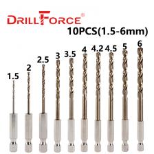 DRILLFORCE Шестигранные сверла из кобальта HSSCO M35