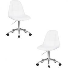 Набор 2 шт офисное кресло для персонала DOBRIN MONTY (белый) Dobrin